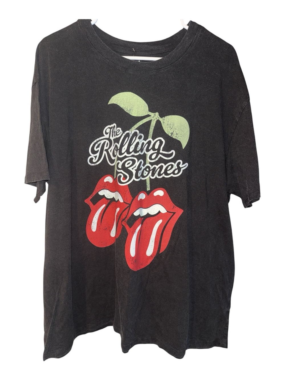 The Rolling Stones Black Graphic Tee with Red Tongue Print, Size XL, NWT